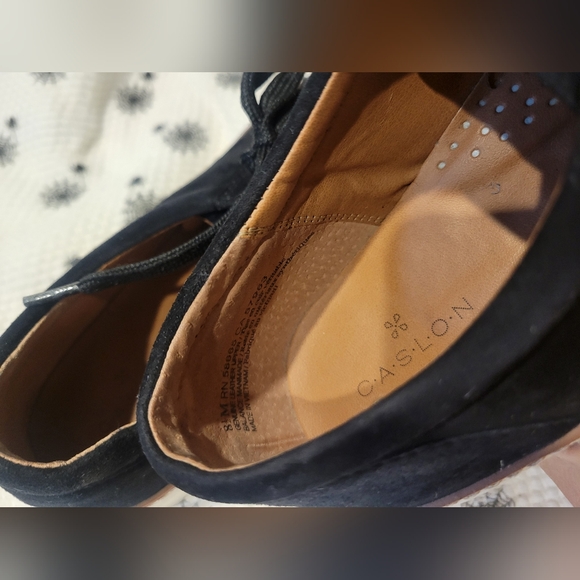 Caslon Nordstrom Women Black Suede Leather Toe Sneakers Tennis Shoes - Size 8.5 - Picture 8 of 9